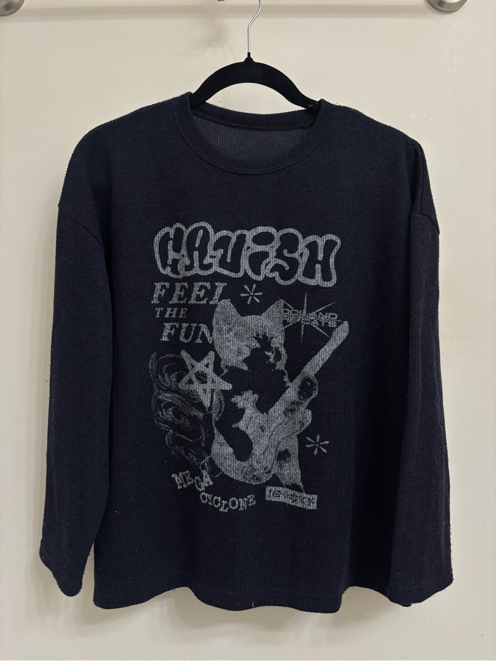 Kids Navy Long-Sleeve Graphic Tee